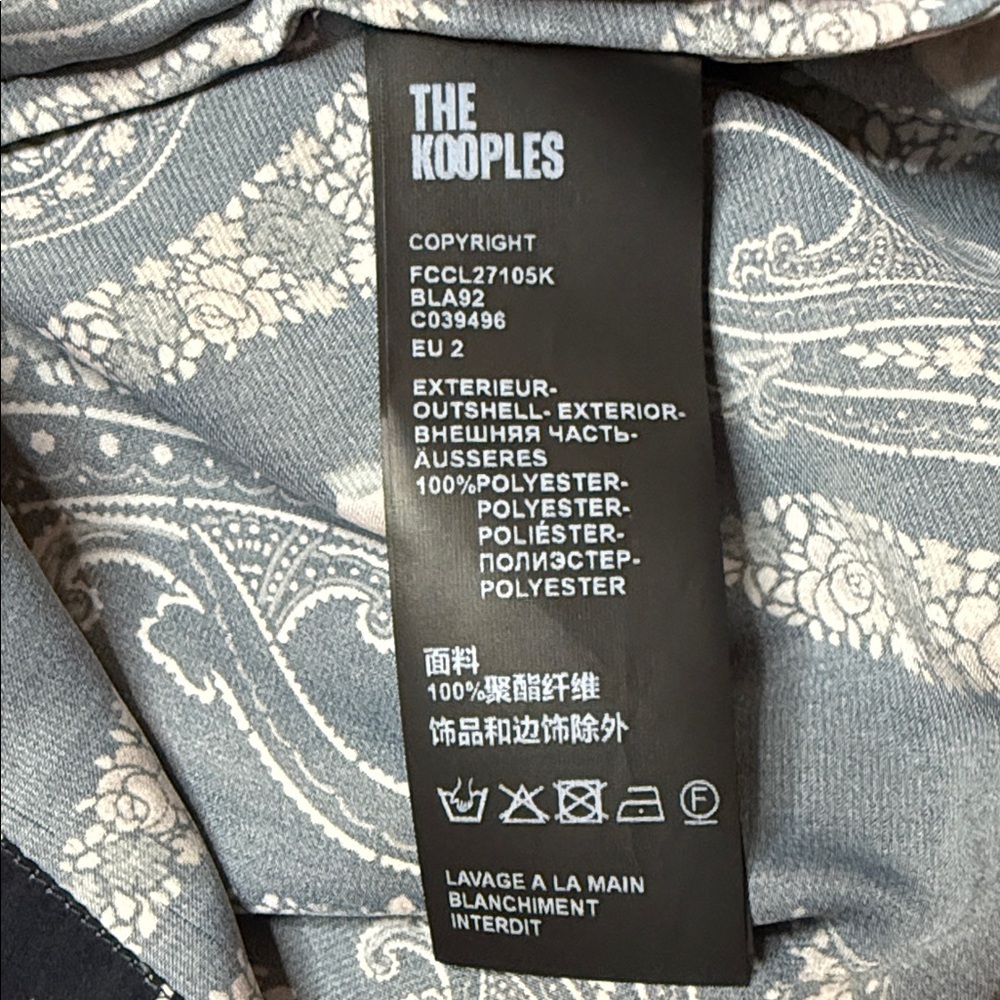🌸The Kooples | Paisley Floral Button Down Blouse | Black Pink | Size 2 (M) - Picture 8 of 11